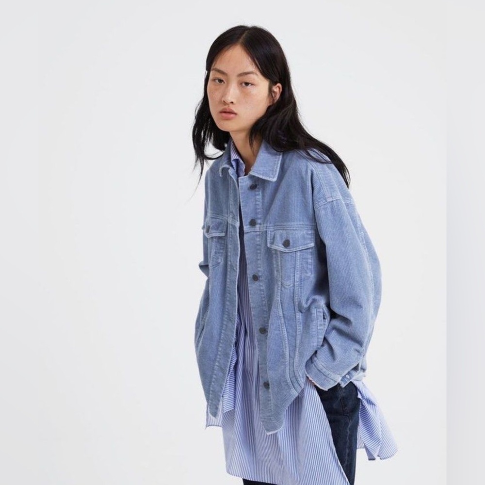Zara | Blue Corduroy Shacket